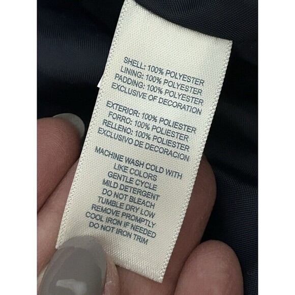 Oshkosh Blue Bunting Snowsuit Full Body 12M Month Sherpa Hood - Picture 8 of 8